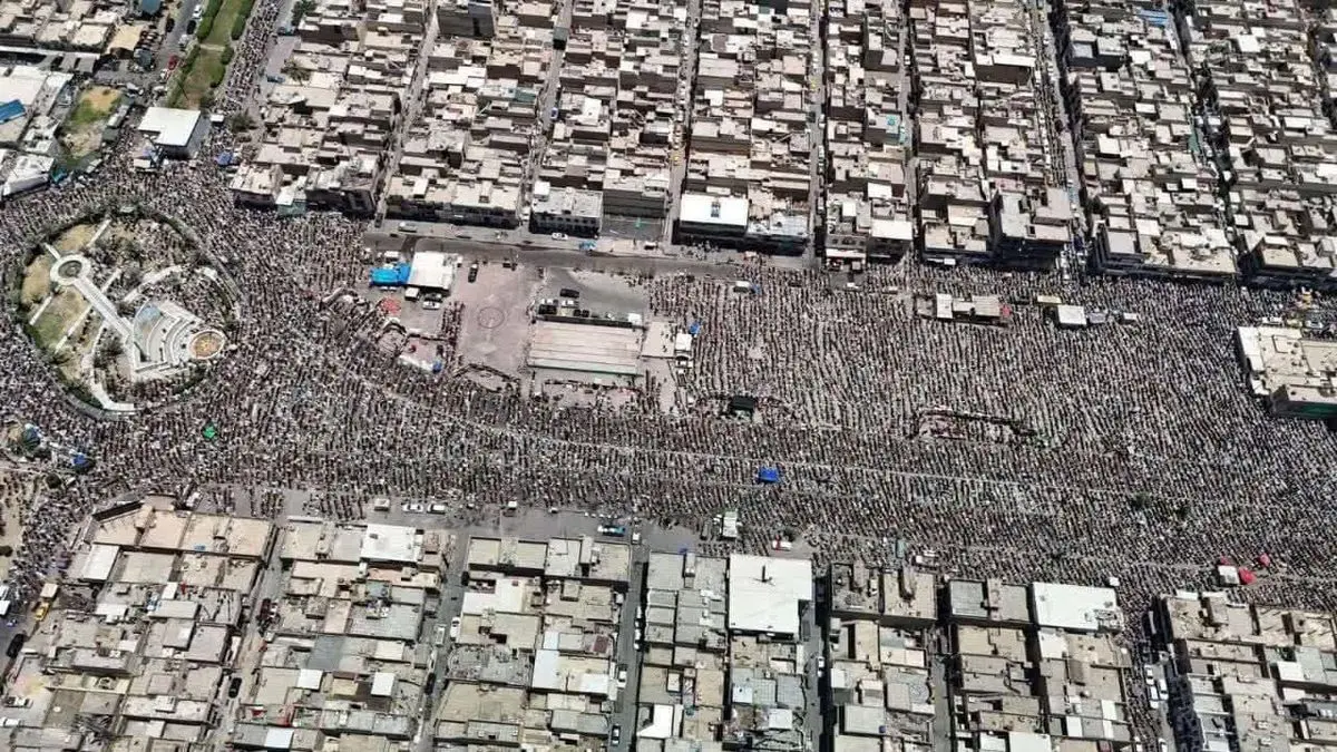 نماز جمعه ضد صهیونیستی در شهرک صدر بغداد