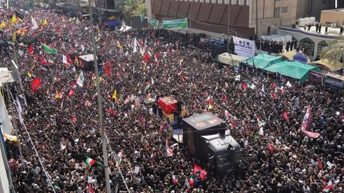 جمعیت عظیم عزاداران عراقی، شعار «مرگ بر آمریکا» سر دادند