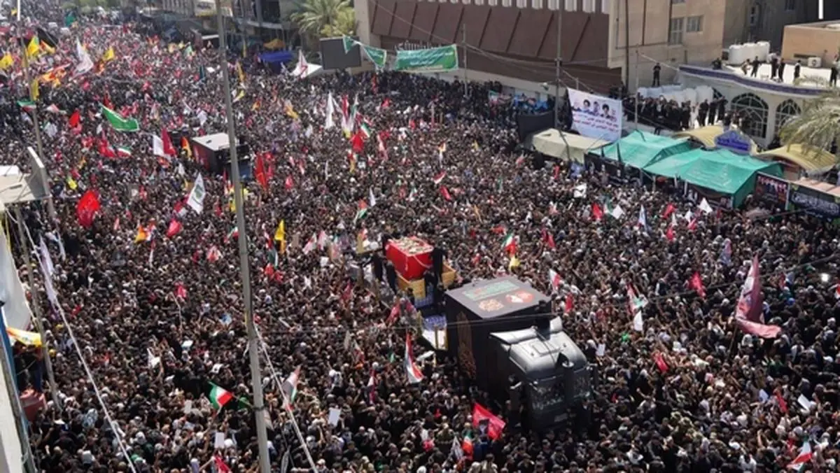 جمعیت عظیم عزاداران عراقی، شعار «مرگ بر آمریکا» سر دادند