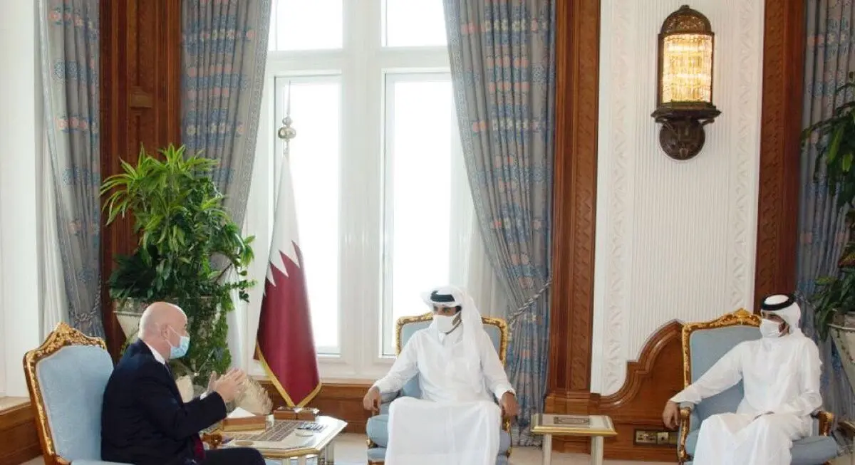 ملاقات رئیس فیفا با امیر قطر درباره جام جهانی 2022