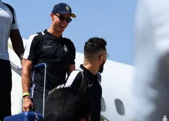 لحظه ورود کریستیانو رونالدو و النصر به ایران برای بازی با پرسپولیس