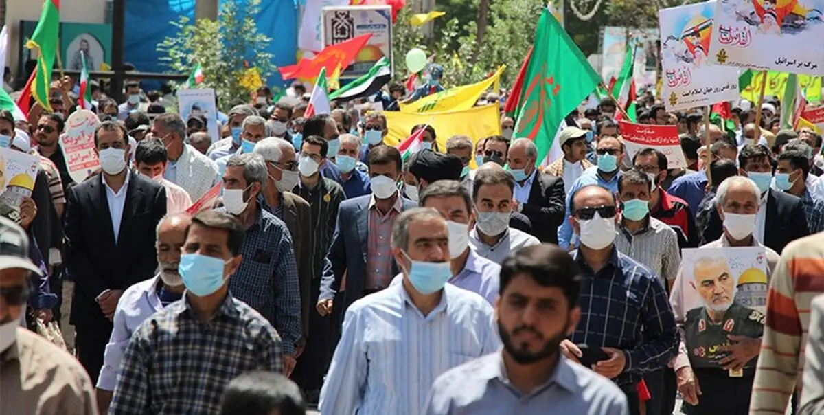  راهپیمایی مردم اهواز در محکومیت حرکات هنجارشکنانه 