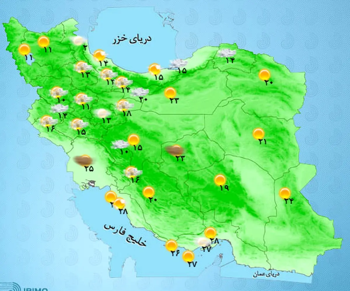 نفوذ سامانه بارشی به کشور +جدول
