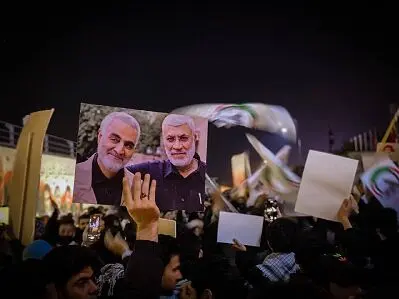مراسم سالگرد شهادت فرماندهان پیروزی در فرودگاه بغداد/گزارش تصویری