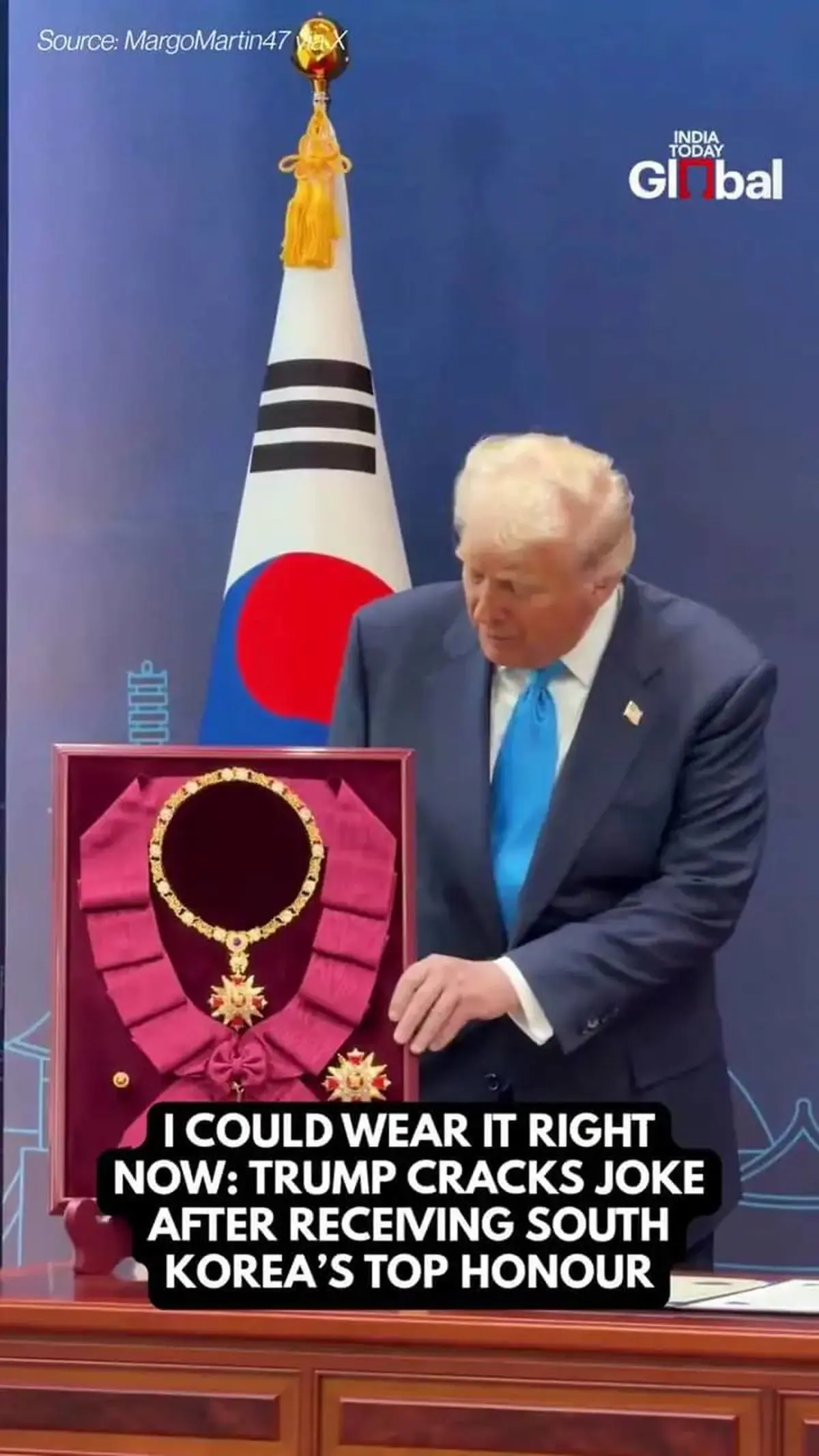 اعطای بالاترین نشان غیرنظامی کرهجنوبی به دونالد ترامپ/فیلم