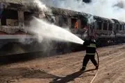آتش‌سوزی قطار حومه‌ای هشتگرد - تهران
