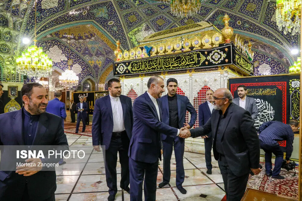 زیارت وزیر امور خارجه از حرم حضرت رقیه (س)/گزارش تصویری