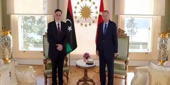 دیدار رئیس دولت وفاق لیبی با اردوغان