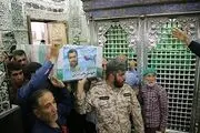 تشییع پیکر شهید مدافع حرم مهدی حیدری در حرم حضرت عبدالعظیم حسنی(ع)