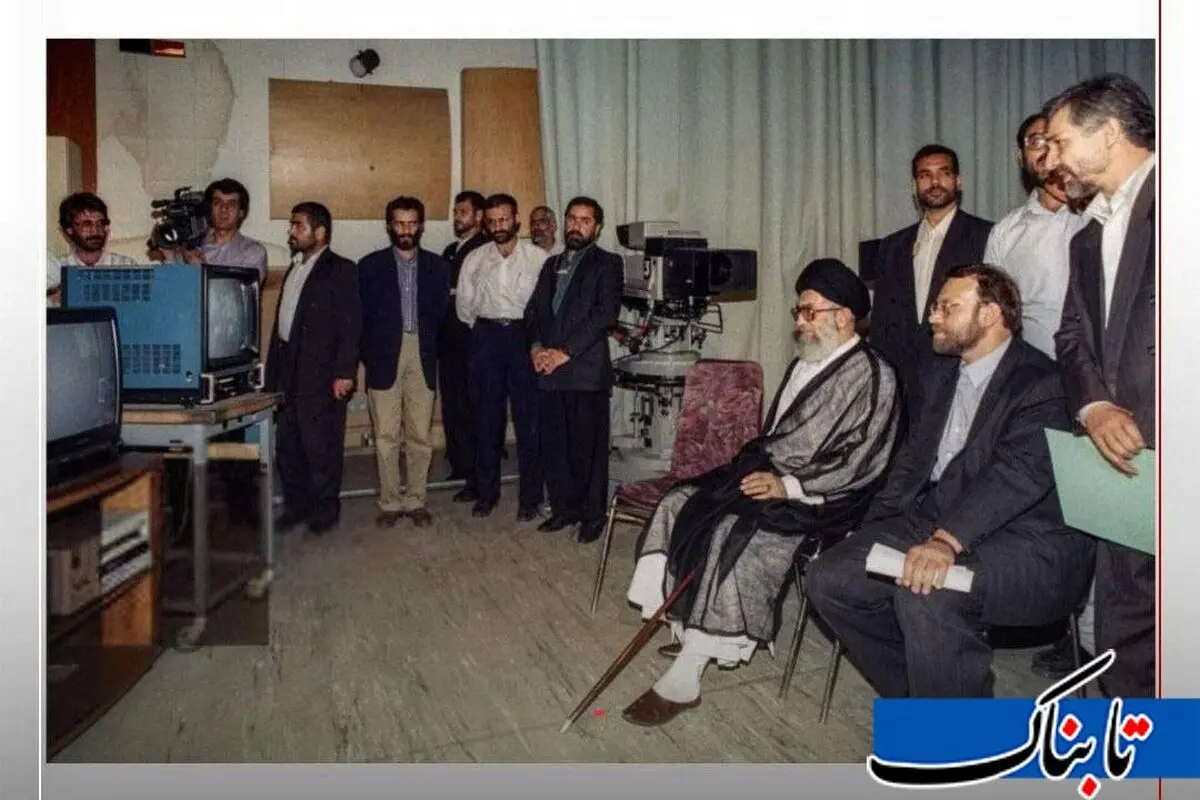 قاب تاریخی رهبر شهید انقلاب و شهید علی لاریجانی
