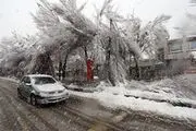  بارش برف در جاده های کوهستانی