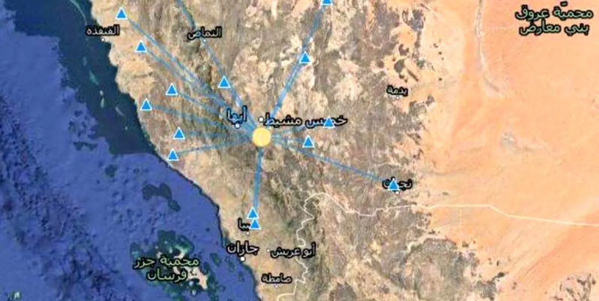 ائتلاف سعودی از شلیک دو موشک بالستیک به جنوب عربستان خبر داد