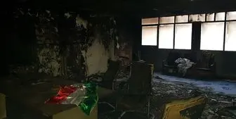 آتش سوزی دفتر بسیج دانشجویی دانشگاه شریف به دست عوامل ناشناس