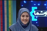 عکس یادگاری خانم مجری با رضا کیانیان