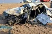 برخورد مرگبار پژو و تیبا در محور خرمشهر - اهواز