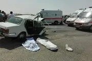 
برخورد مرگبار 2 خودرو در جاده کوه سفید قم
