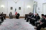 دیدار رئیس مجلس سنای پاکستان با روحانی