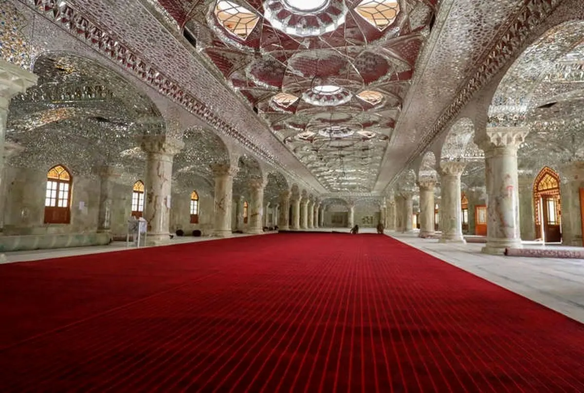 صحن حضرت فاطمه(س) آماده برای پذیرایی از زائران اربعین/تصاویر