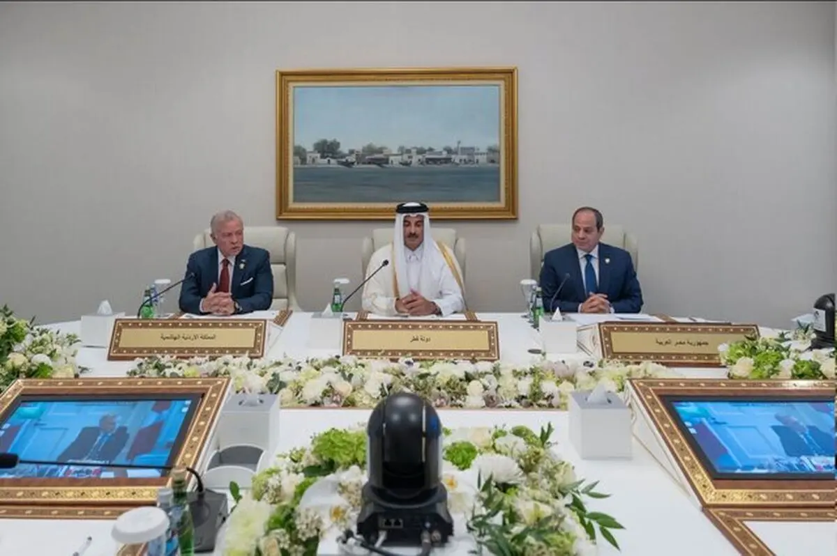 
تماس تصویری رهبران قطر، اردن و مصر با سران فرانسه، انگلیس و کانادا
