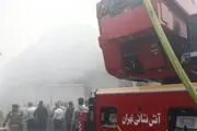 انبار چسب بازار تهران طعمه حریق شد
