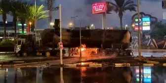 تانکر حامل گاز در اسرائیل آتش گرفت

