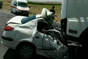 
برخورد دو دستگاه خودرو در محور سلفچگان+عکس
