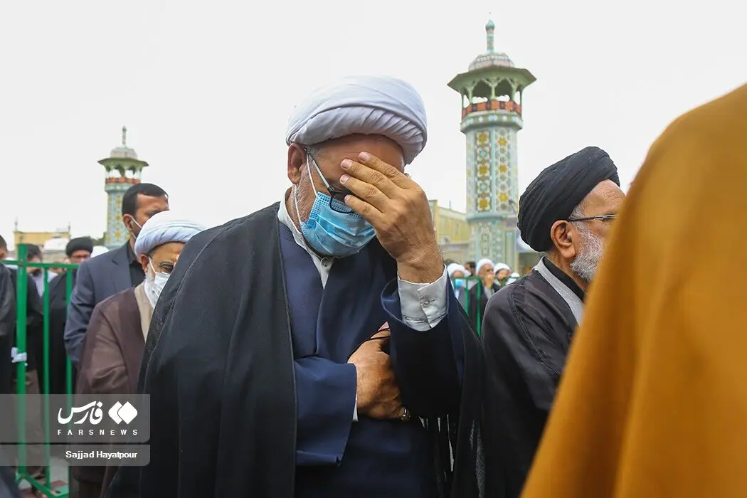 تشییع همسر آیت‌الله جوادی آملی در قم/گزارش تصویری