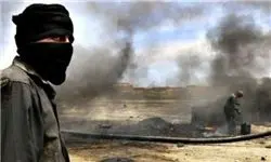 آتش داعش به چاه های نفتی عراق + تصاویر