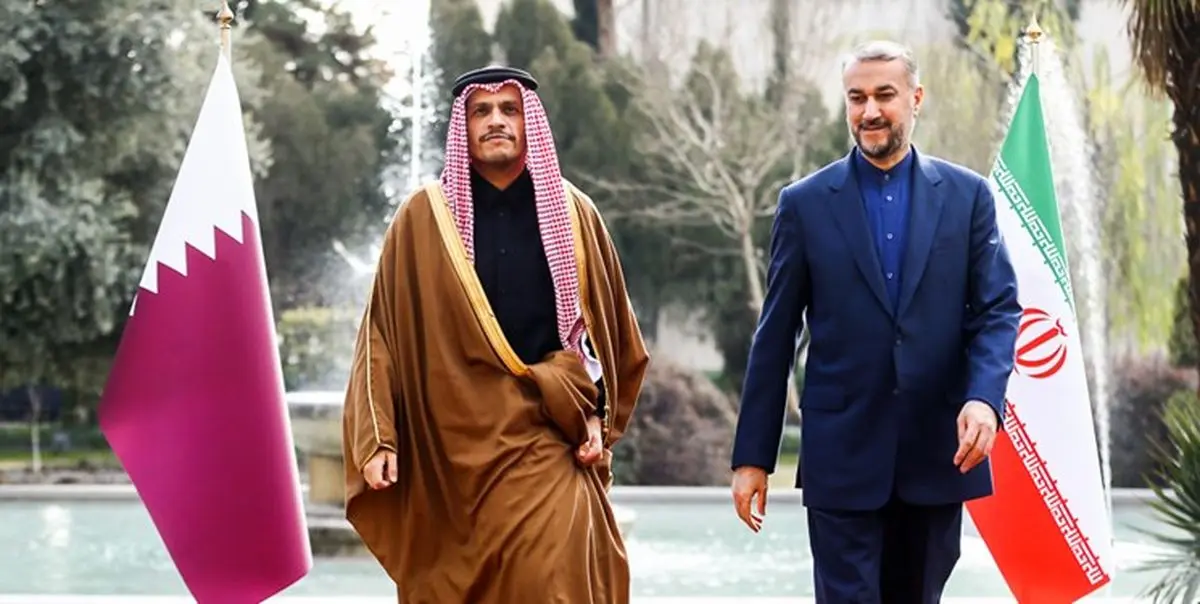 تأکید وزیر خارجه قطر بر گسترش روابط اقتصادی و تجاری با ایران