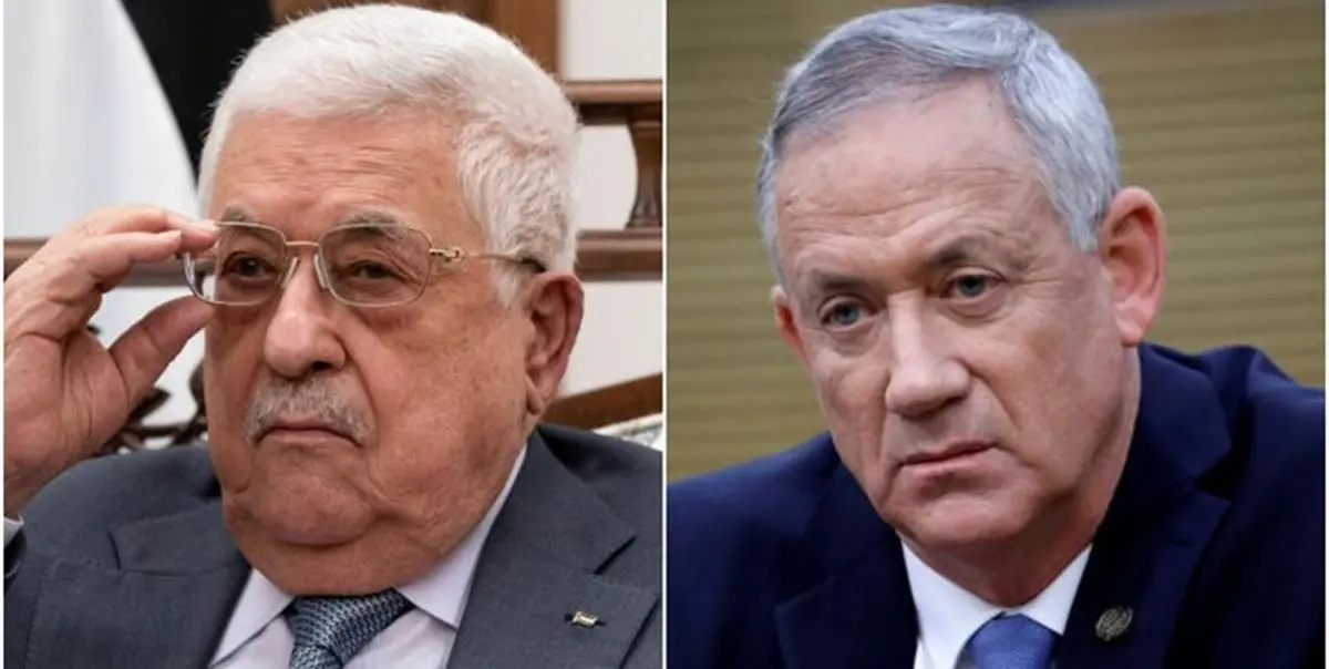 دیدار محمود عباس با بنی گانتز در فلسطین اشغالی