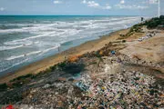 دریای زباله‌ها در سواحل خزر!/ گزارش تصویری