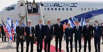 آغاز پرواز رسمی تل‌آویو - ابوظبی همراه با بیانیه هیأت آمریکایی و صهیونیستی در فرودگاه
