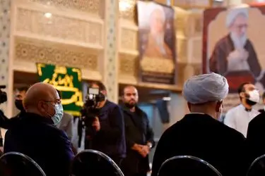 حضور قالیباف در مراسم ختم آیت الله مجتهد شبستری