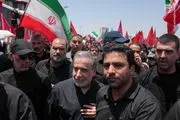 حضور عراقچی در مراسم تشییع رهبر شهید انقلاب