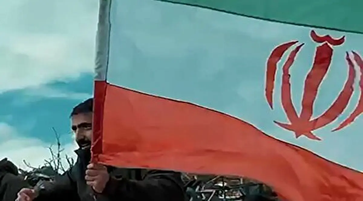 اهتزاز پرچم ایران جلوی چشمان سربازان اسرائیلی