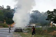 
آتش سوزی خودروی مگان در جاده ساری_ کیاسر + تصاویر
