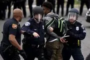 درگیری پلیس آمریکا با معترضین بالتیمور برای دومین شب متوالی