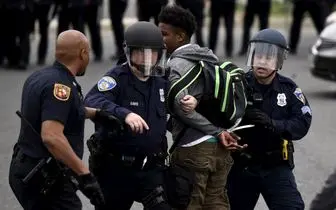 درگیری پلیس آمریکا با معترضین بالتیمور برای دومین شب متوالی