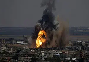 بمباران غزه توسط جنگنده های صهیونیستی