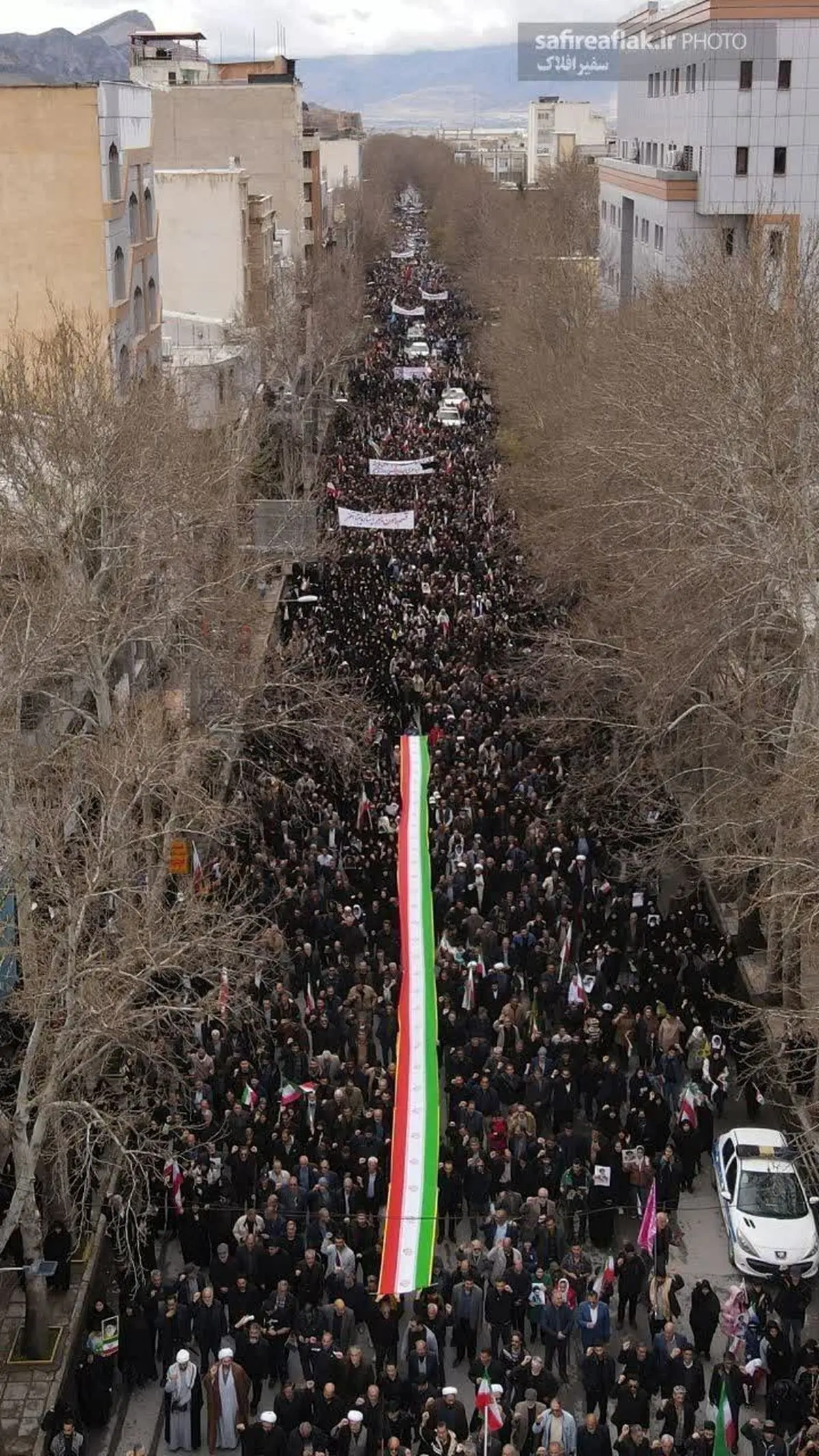 تصویر هوایی از حضور مردم خرم آباد