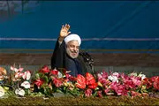 روحانی به جمع راهپیمانان تهرانی پیوست