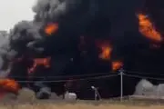 آتش‌سوزی در مخازن سوخت پالایشگاه غرب اربیل