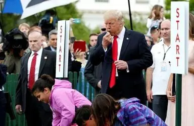 مسابقه حمل تخم‌مرغ در کاخ سفید