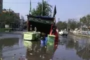 جاری شدن آب جوی در خیابان های پارس آباد + تصاویر
