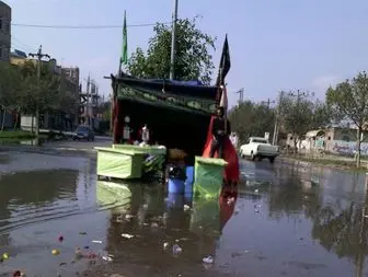 جاری شدن آب جوی در خیابان های پارس آباد + تصاویر