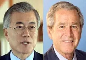 دیدار رئیس‌جمهور کره جنوبی با جرج بوش