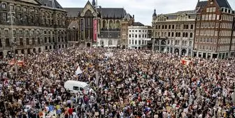 تظاهرات ضدنژادپرستی هزاران هلندی/فیلم

