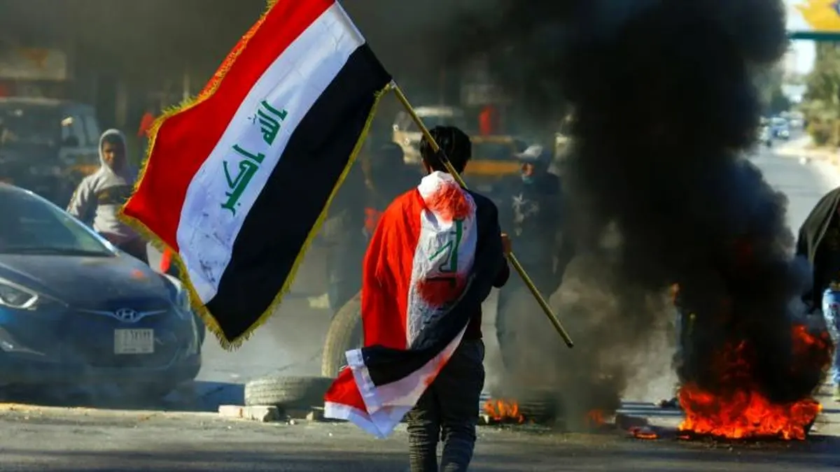 جوکر در اغتشاشات عراق /عکس