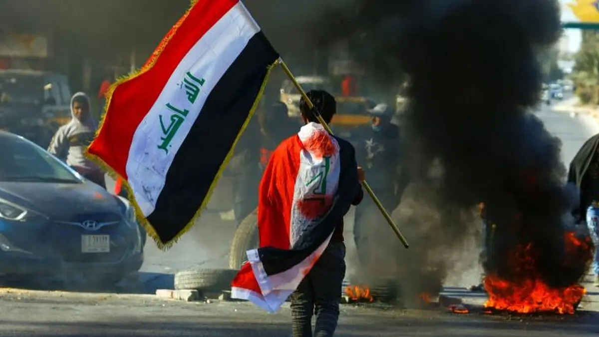 جوکر در اغتشاشات عراق /عکس