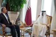 دیدار امیرعبداللهیان با امیر قطر